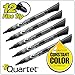 Quartet Dry Erase Markers, EnduraGlide, Fine Tip, Bold Color, Black, 12 Pack (5001-22M)