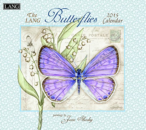 Lang January to December, 13.375 x 24 Inches, Perfect Timing Butterflies 2015 Wall Calendar by Jane Shasky (1001788)