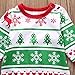 Baby Boys Girls Long Sleeve Christmas Snowflake Reindeer Print Romper (80 (6-12M), Green)