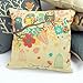 Lavievert Decorative Linen Square Throw Pillow Cover Cushion Case Handmade Toss Pillowcase with Hidden Zipper Closure, Vintage Style Owls with Birdcage Pattern, for Living Room, Sofa, Etc... Fit a 18 X 18 Inches Insert