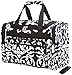 Black Floral Damask Duffle Bag 16-inch