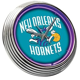 New Orleans Hornets Neon Clock