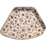 Black & Tan Floral Quilted Wedge-Shaped Placemat for Round Tables
