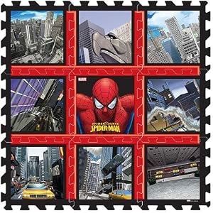 Spider Man Tic Tac Toe Game Puzzle Floor Mat by