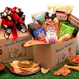 A gift for the sports fan - Food and snacs in a gift box.
