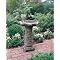 Garden Bird Bath - Vine Design Stone Birdbath Feeder