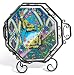 Amia 5714 Octagon Tray with Butterfly 15-1/2-Inch W by 3-Inch D by 15-Inch H Wrought Iron Frame, Includes Stand