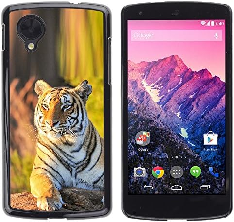 Licase Hard Protective Case Skin Cover - tigr zver vzglyad zelen - LG Google Nexus 5