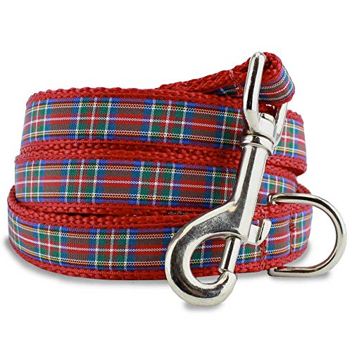 Scottish Plaid Dog Leash, 5 Ft Long, 5/8" Wide