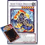 YuGiOh : CSOC-EN040 Unlimited Ed Iron Chain Dragon Rare Card - ( Crossroads of Chaos Yu-Gi-Oh! Single Card )