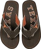 Texas Longhorns Brown Frayed Thick Strap Flip Flops