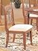 Set of 2 Velazquez Style Wood Dining Chairs with Cushion Seats