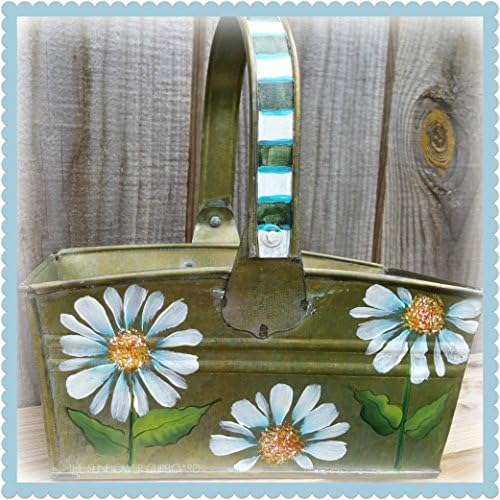 TIN DAISY BASKET