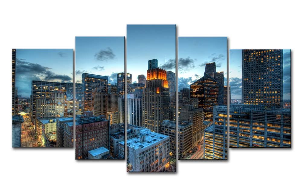 Amazon.com: So Crazy Art® 5 Piece Wall Art Painting Houston With ... Amazon.com: So Crazy Art® 5 Piece Wall Art Painting Houston With ...
