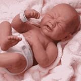 Berenguer La Newborn All-Vinyl Newborn Doll in Diaper.Closed Eyes Real Boy 18503