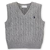 Ralph Lauren(ラルフローレン) ワンポイントコットンベスト(Gray) 18M(12-18ヶ月) [並行輸入品]