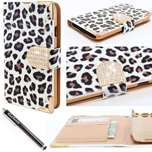 BlueAurora(TM) Samsung Galaxy Avant G386 Luxury Spot Diamond Credit Card Pockets Zebra Pattern Rugged Wallet Pouch Magnetic Flip Cover Case & FREE B.A. Touch Screen Stylus Pen BlueAurora(TM) Samsung Galaxy Avant G386 Luxury Spot Diamond Credit Card Pockets Zebra Pattern Rugged Wallet Pouch Magnetic Flip Cover Case & FREE B.A. Touch Screen Stylus Pen
