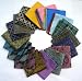 18 Silk Woven Patterned Pocket Squares