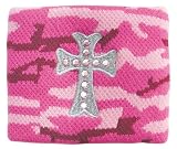 Wristband - Camo Studded Cross