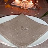Linum - Arts De La Table - Serviette «Invit» Lin - 42 X 42 Cm