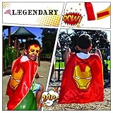 Superhero Costumes - Capes Masks Stickers Set- Superhero Toys and Party Supplies