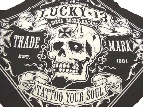 Buy Lucky 13 Booze Bikes Broads Bandana Bad Boy Biker Bandana by Lucky 13