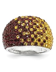 Sterling Silver Swarovski Elements Washington Spirit Domed Ring