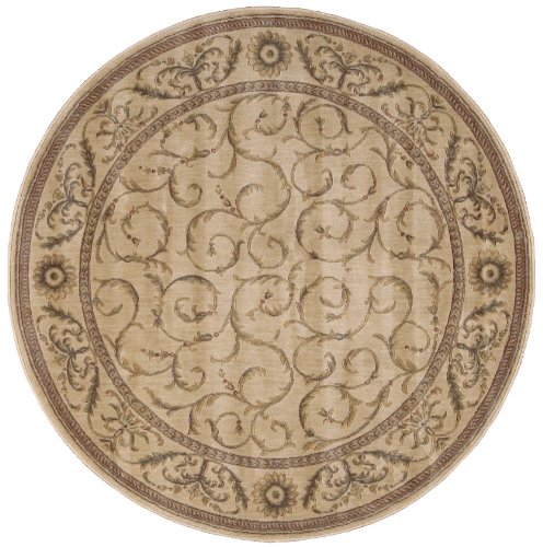 Nourison Zanibar Dark Chocolate 5.6-Feet by 7-1/2-Feet Polyacrylic Area Rug