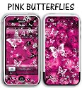 New Apple iPhone Designer Skin Removable Vinyl - Pink Butterfly