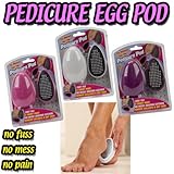 NEW LADIES PEDICURE PED EGG POD FEET FOOT CARE DRY SKIN KIT SET EMERY BOARD PAD