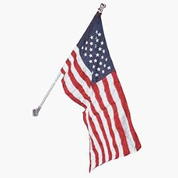 Valley Forge 2-1/2-Foot x 4-Foot Nylon U.S. Flag Kit With Sewn Stripes And Aluminum Spinning Pole
