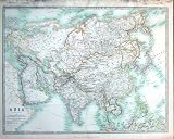 ASIA 1914 GEOGRAPHY MAPS INDIA SIAM JAPAN ARABIA RUSSIA