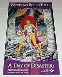  : Vintage 1985 New Teen Titans Starfire Wedding Disaster DC Comic Book Shop Dealer 1980's Promo Store Window Display Poster