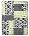 Trend Lab Waverly Rise and Shine Crib Bedding Set, Black/White, 3 Piece