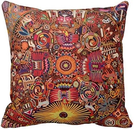Oaxaca Mexico Mexican Mayan Tribal Art Boho Travel Pillow Case