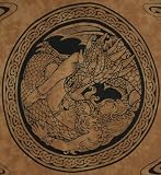 Dragon and Maiden Light Brown Celtic Sarong 44 X 66 Sarong