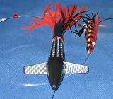 Turbo Tailed Teaser Bird Black Saltwater Fishing Lure for Tuna Mahi Wahoo Marlin