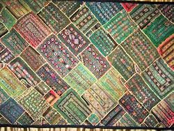 Green Kutch Embroidery home Decor Throw Wall Tapestry 78x40 Inch