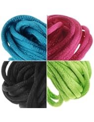 From Amazon.com. Click for details:
 Satin Rattail Cord 2mm Neon Mix 4 Color 3 Yd Ea - Black, Dk Turquoise, Lime Green, Hot Pink Satin Rattail Cord 2mm Neon Mix 4 Color 3 Yd Ea - Black, Dk Turquoise, Lime Green, Hot Pink