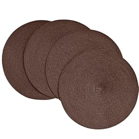 Victorian Round Placemat, Chocolate, Set of 4Victorian Round Placemat, Set of 4