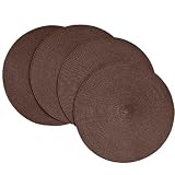 Benson Mills Victorian Round Placemats, Chocolate, Set of 4