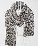 Brown Leopard Animal Printed Silky Scarf