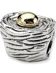 Reflection Beads Silver 14kt Nest with Egg Animal Bead