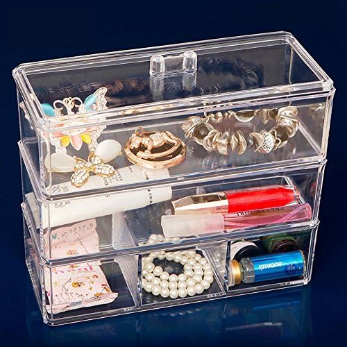 GUOGUOGO Transparent Make Up For Cosmetic Pencil Blush Nail Polishes Mascara Set Display Boxes Storage Display Lip Glosses