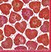 Floral Hearts Lunch Napkins, 40 Napkins Total