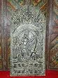 Lord Krishna Triumph Over Baksura Carved Doors Solid Wood Wall Panel 72"