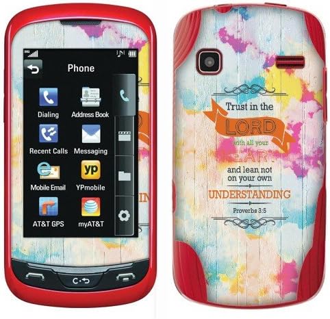 Fincibo (TM) LG Xpression C395 Rumor Reflex LN272 S LN272S Accessories Skin Vinyl Decal Sticker - Proverbs 3,5 (Style 2)