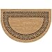 Charleston Border Half Round Door Mat - Tan/ Black (24x36")&Acirc;&nbsp;