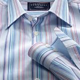 Charles Tyrwhitt Sky Multi Stripe Washed favourite Casual Shirt