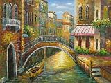 Art Reproduction Oil Painting - Famous Cities: Venice Painted in Reflections - Extra Large 30 X 40 - Hand Painted Canvas Art